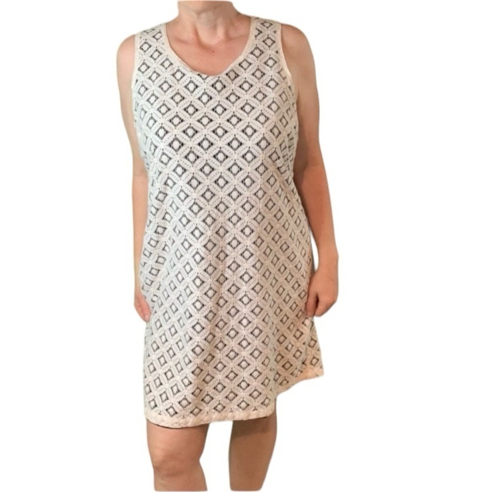 Apt. 9 Women’s XL White Lace Black Lined Sleeveless Mini Dress